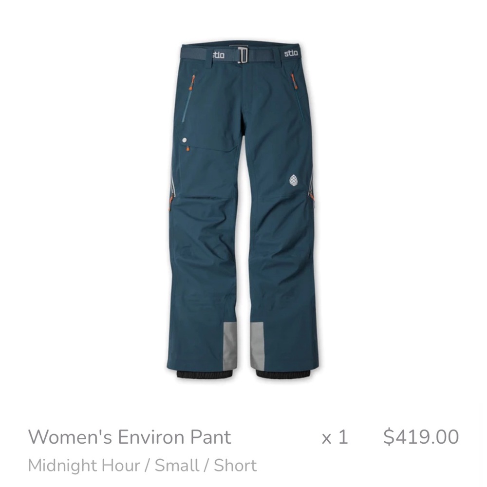 Stio Women’s Environ Pant Navy Blue “Midnight Hour” Size Small / Short - NWT